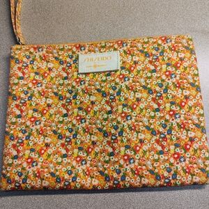 Shiseido X Tory Burch Floral Orange Clutch Bag